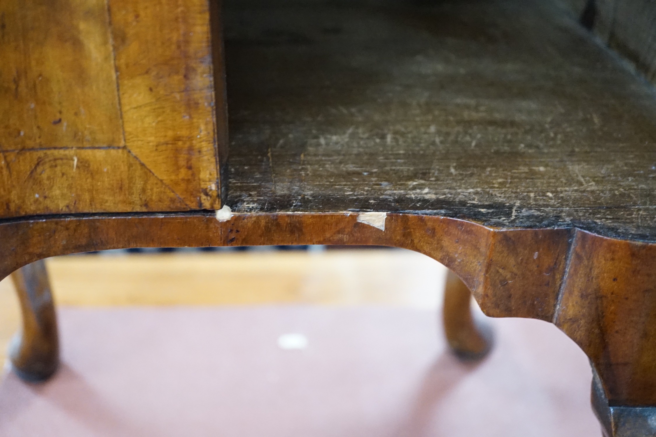 A 1930's walnut bedside cabinet, width 55cm *Please note the sale commences at 9am.